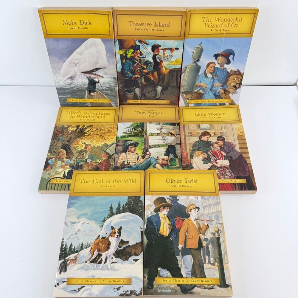 Junior Classics for Young Readers book bundle-Lot of 8 Literature (Paperback)